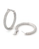 18kw Pave Style Inside-Out Diamond Hoop Earrings